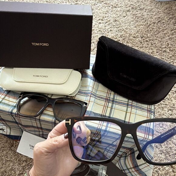 NIB Tom Ford TF6069-B 052 Dark Havana Magnetic Sunglasses Clip On Frames 54mm main image 6
